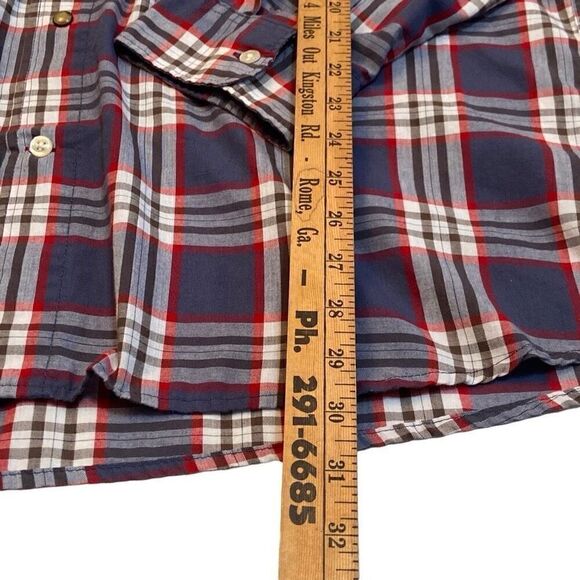 Wrangler Authentic Western Dark Pearl Snap Long Sleeve Button Down Shirt Men 2XL - Picture 11 of 12